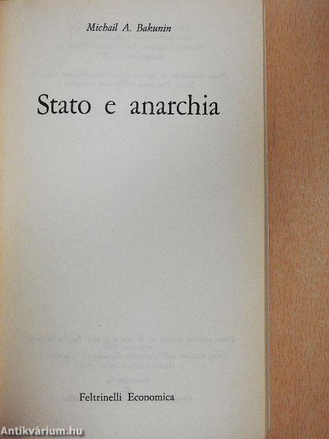 Stato e anarchia