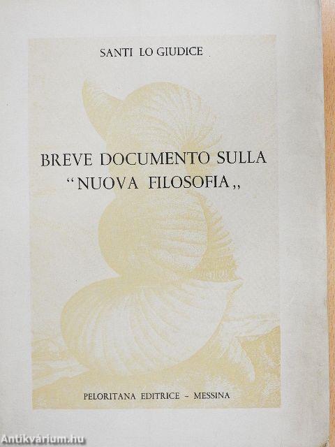 Breve Documento sulla "Nuova Filosofia"