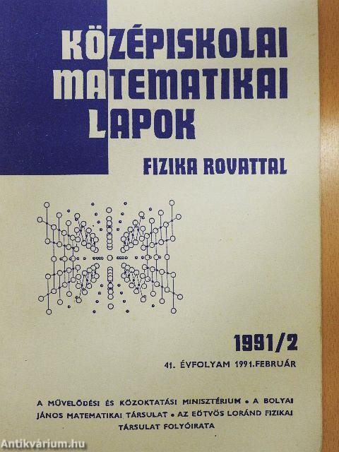 Középiskolai matematikai lapok 1991/2.