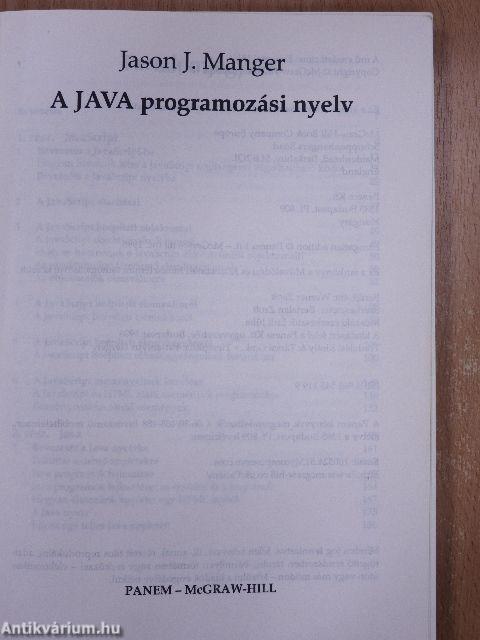 A JAVA programozási nyelv