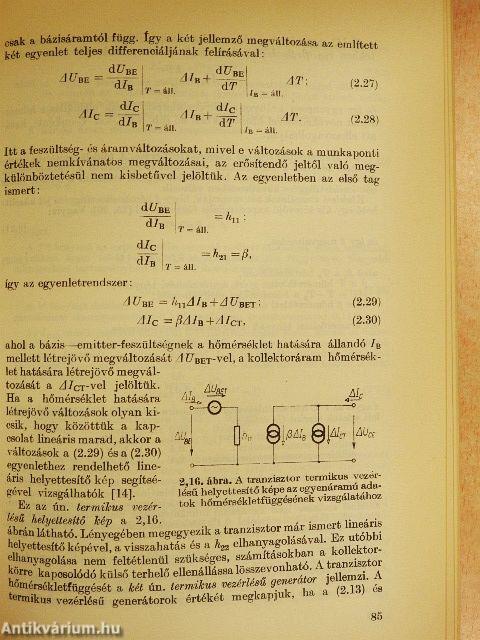 Tranzisztoros egyenfeszültség-erősítők a méréstechnikában és az automatikában