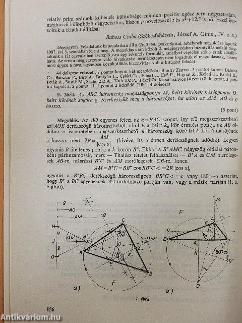 Középiskolai matematikai lapok 1988. április