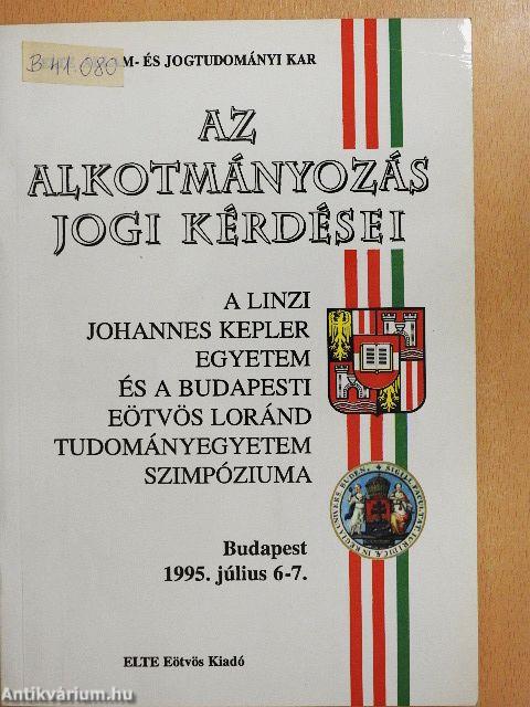 Az alkotmányozás jogi kérdései