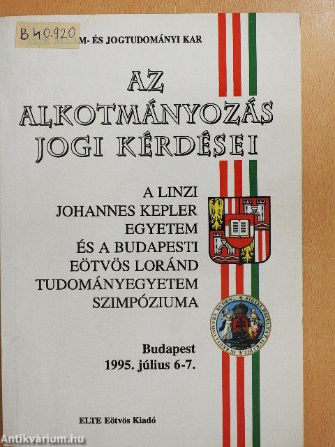 Az alkotmányozás jogi kérdései