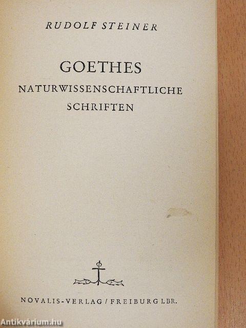 Goethes Naturwissenschaftliche Schriften