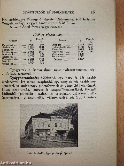 Magyarország fürdőinek, ásványvizeinek, üdülőhelyeinek ismertetése