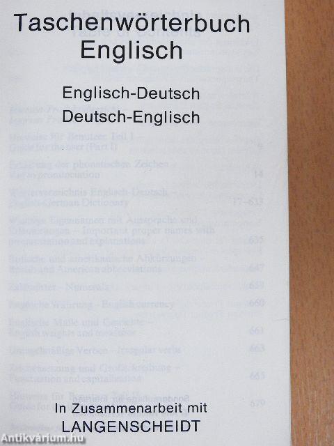 Taschenwörterbuch Englisch