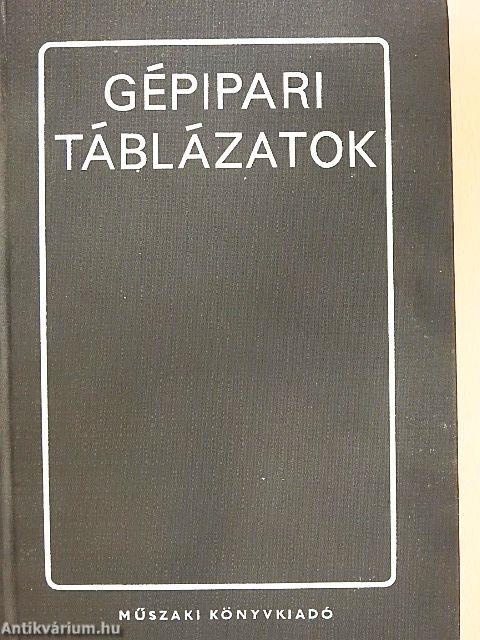 Gépipari táblázatok