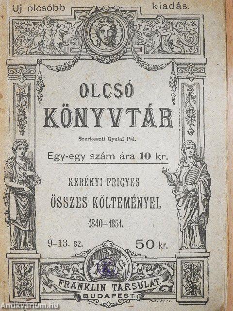 Kerényi Frigyes összes költeményei 1840-1851