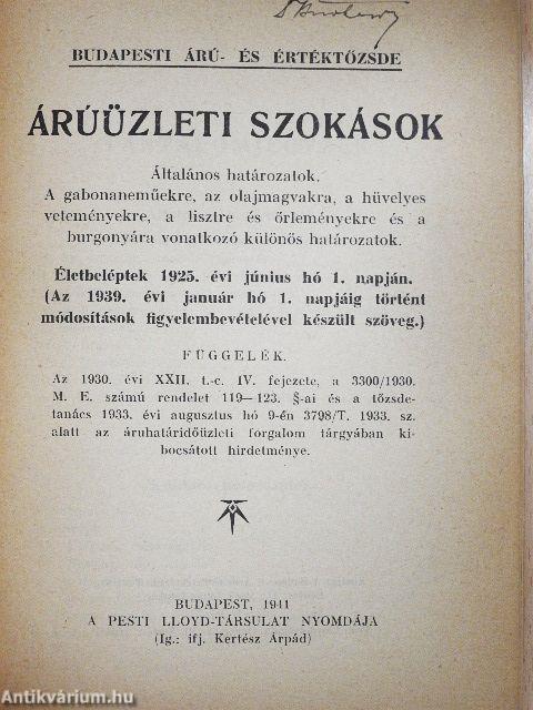 Árúüzleti szokások