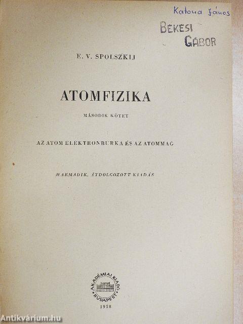 Atomfizika II.