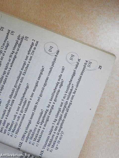 Vizsgakérdések, feladatok, versenyfeladatok összefoglaló gyűjteménye fizikából 1. (töredék)