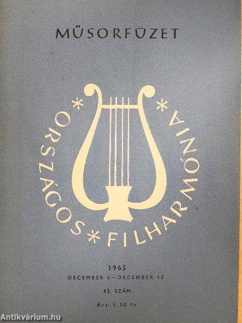 Országos Filharmónia Műsorfüzet 1965/43.