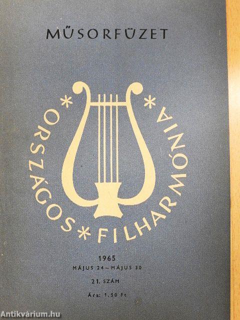 Országos Filharmónia Műsorfüzet 1965/21.