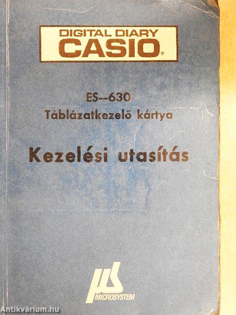 Digital Diary Casio ES-630 Táblázatkezelő kártya