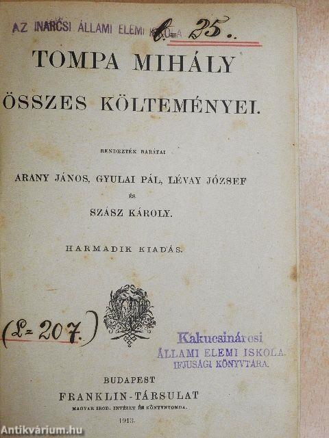 Tompa Mihály összes költeményei