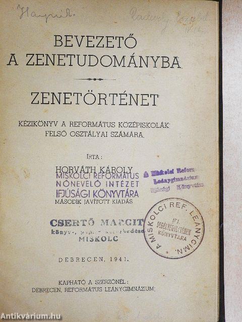 Bevezető a zenetudományba és zenetörténet