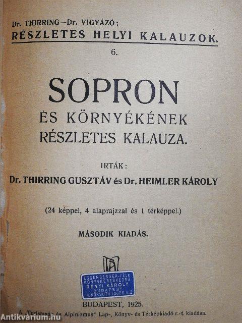 Sopron és környékének részletes kalauza