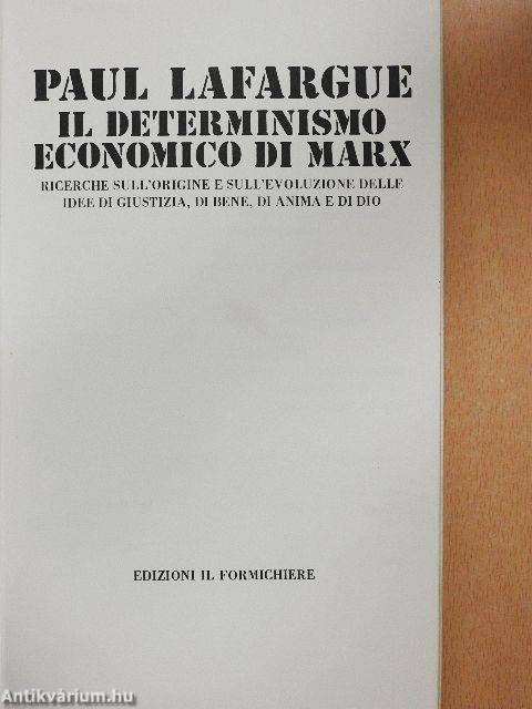 Il Determinismo Economico di Marx