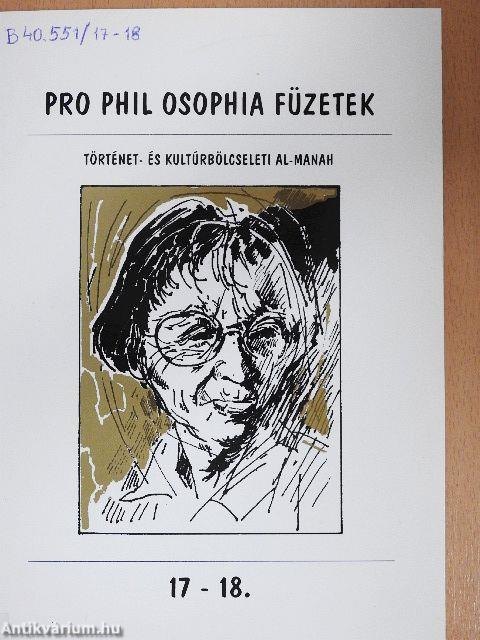 Pro Phil Osophia füzetek 1999/17-18.