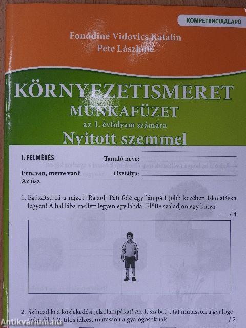 Környezetismeret munkafüzet az 1. évfolyam számára