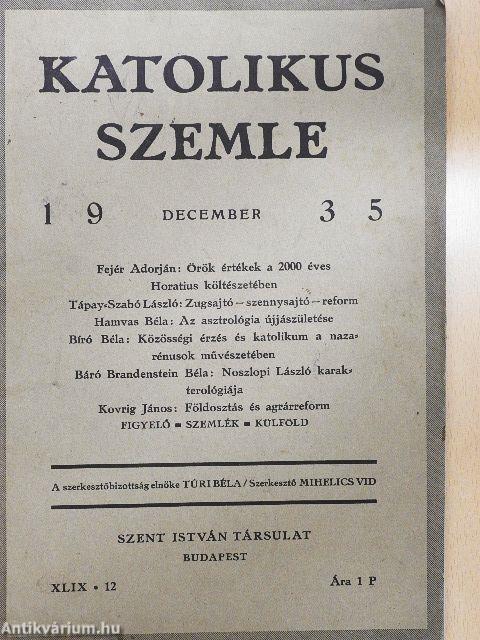 Katolikus Szemle 1935. december