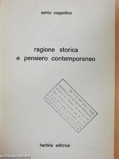 Ragione storica e pensiero contemporaneo