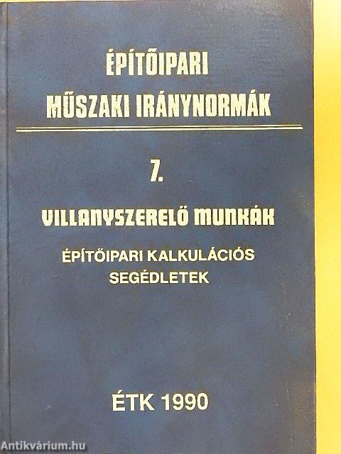 Építőipari műszaki iránynormák 7.