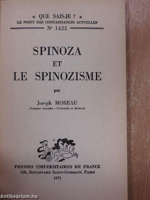 Spinoza et le Spinozisme