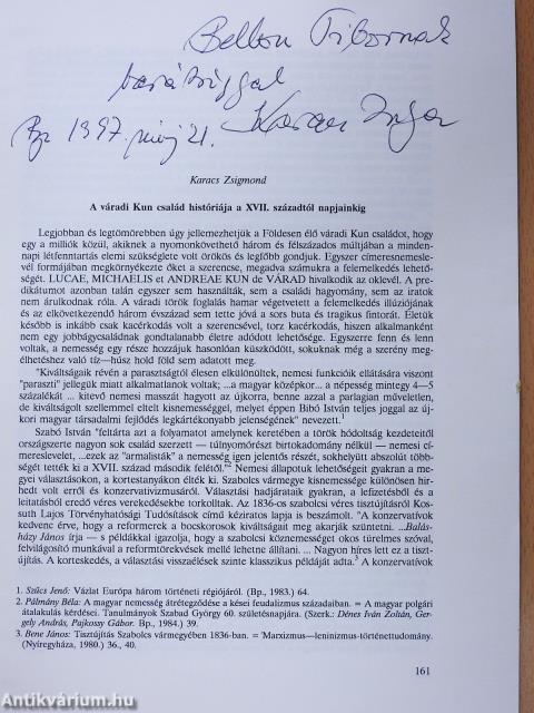 A váradi Kun-család históriája a XVII. századtól napjainkig (dedikált példány)