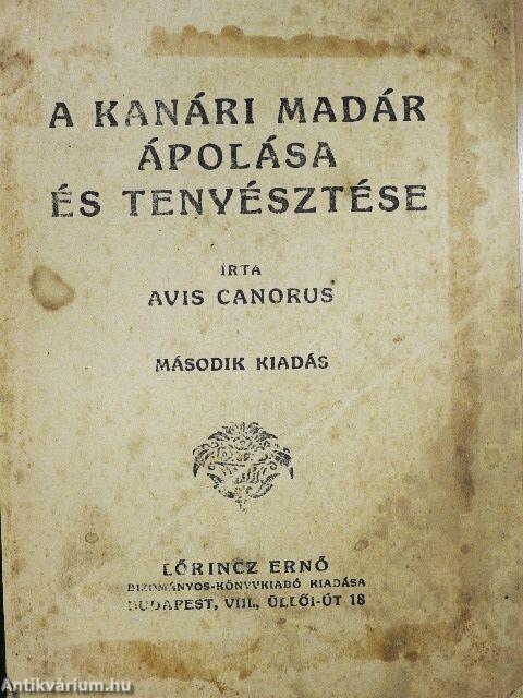 A kanári madár ápolása és tenyésztése