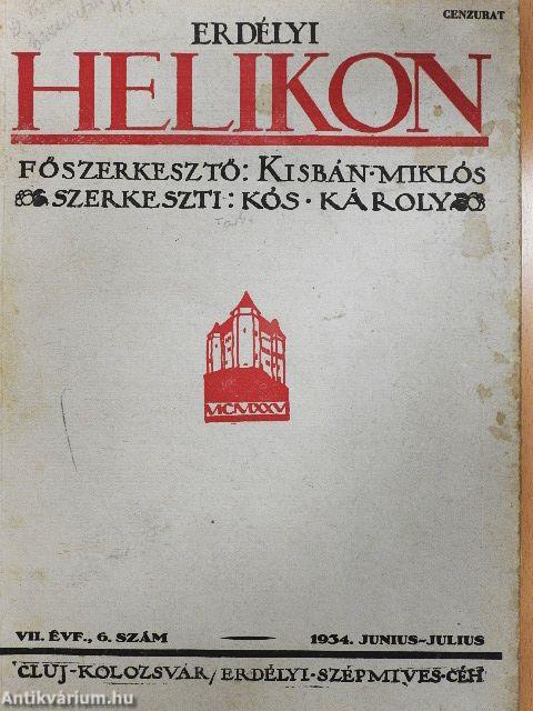 Erdélyi Helikon 1934. junius-julius