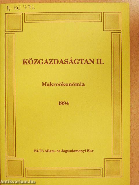 Közgazdaságtan II.