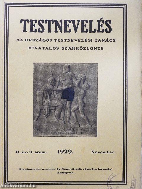 Testnevelés 1929. november