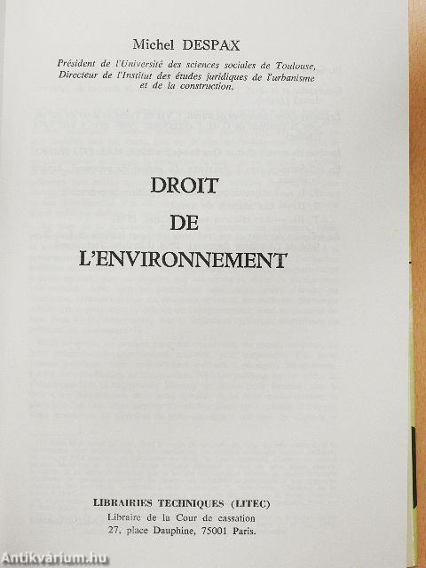 Droit de l'Environnement