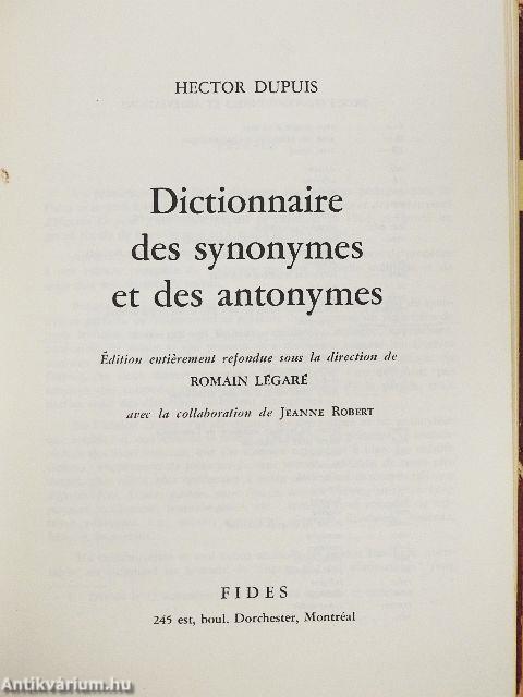 Dictionnaire des synonymes et des antonymes