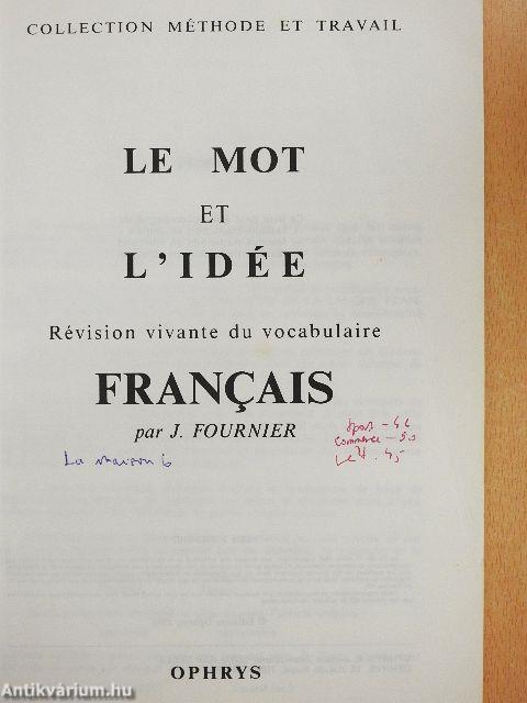 Le mot et l'idée