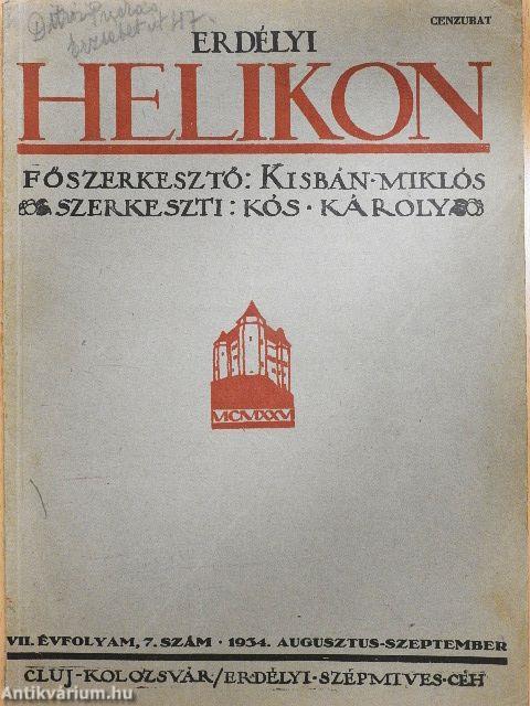 Erdélyi Helikon 1934. augusztus-szeptember