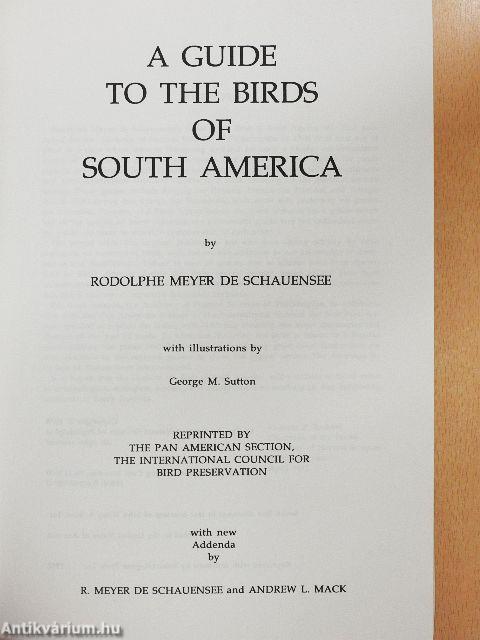 A Guide to the Birds of South America