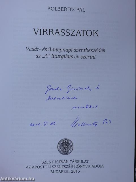 Virrasszatok (kétszeresen dedikált példány)