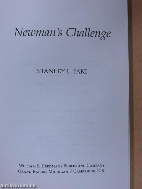 Newman's Challenge (aláírt példány)