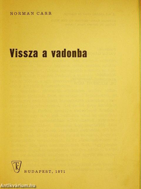 Vissza a vadonba