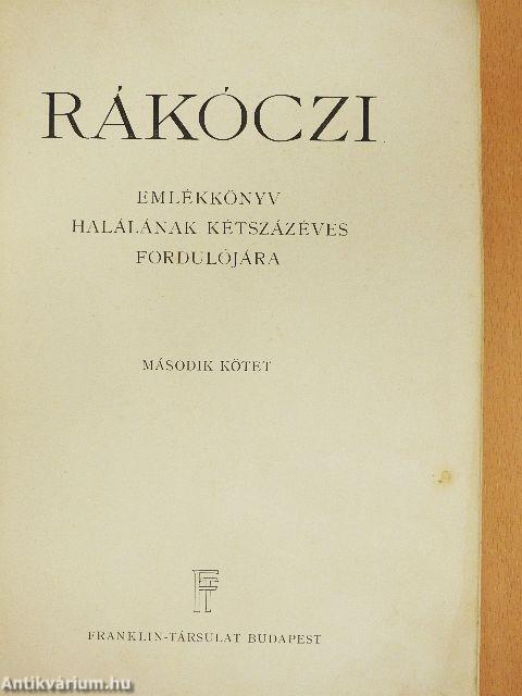 Rákóczi emlékkönyv II. (töredék)