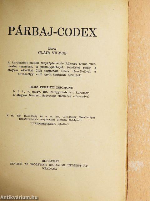 Párbaj-Codex (rossz állapotú)