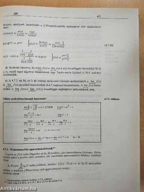 Matematika kézikönyv műszakiaknak