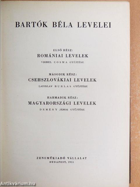 Bartók Béla levelei I-III.