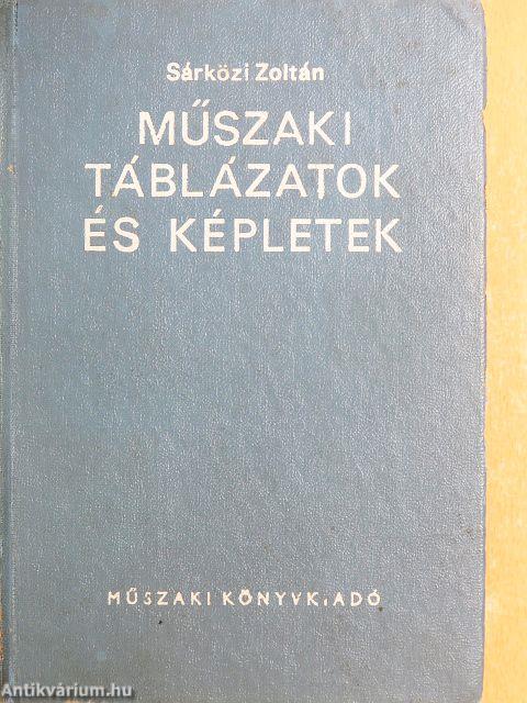 Műszaki táblázatok és képletek