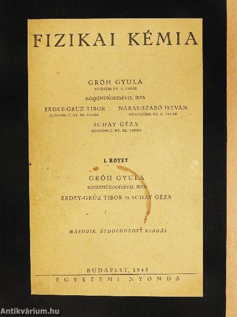 Fizikai kémia I.