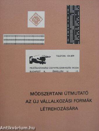 Módszertani útmutató az új vállalkozási formák létrehozására