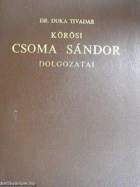 Körösi Csoma Sándor dolgozatai